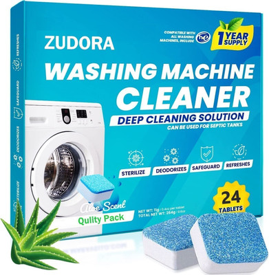 ZUDORA Washing Machine Tablet Lemon and Aeloe Vera Fresh Formula Cleaner Dishwashing Detergent(24 Tablet)