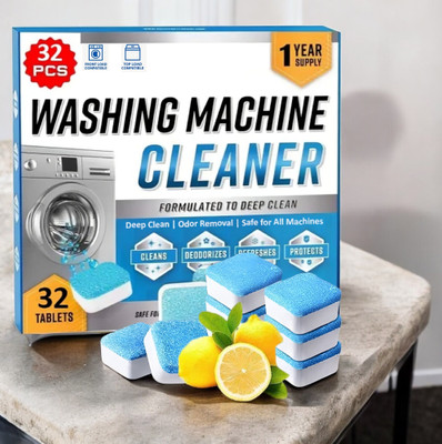 ShinyDum 32 Pack Washing Machine Cleaner for Front and Top Smart Dishwashing Detergent(32 Tablet)