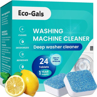 Eco-Gals Washing Machine Drum-Tub De-scaler Effervescent Deep Cleaner Tablet Dishwashing Detergent(24 Tablet)