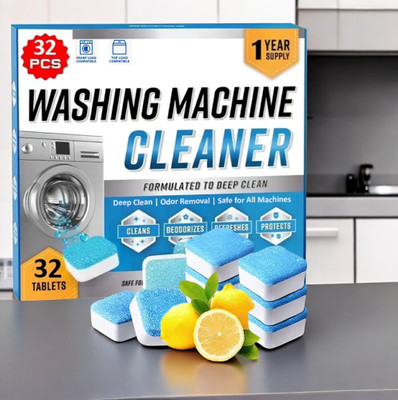 Ecoshine 32 PCS Washing Machine Cleaner for Front and Top Xpert Dishwashing Detergent(32 Tablet)