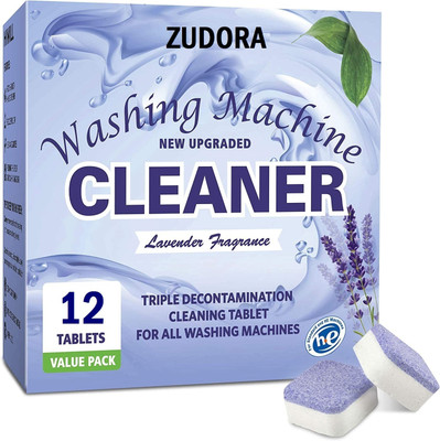 ZUDORA Washing Machine Deep Cleaner Tablets for All Machines Dishwashing Detergent(12 Tablet)