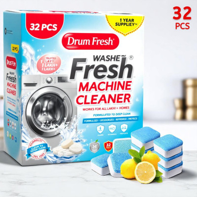 DrumFresh Washing Machine Cleaner 32 Tabs Simple and Hassle-Free Cleaning Dishwashing Detergent(32 Tablet)