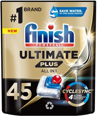 Finish Powerball Ultimate Plus 45 Tablet Regular Dishwashing Detergent(45 Tablet)