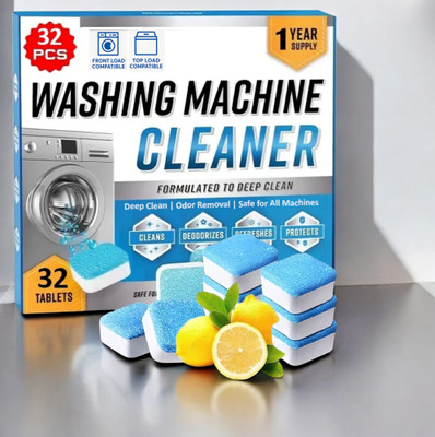 Fresin 32Pack Washing Machine Cleaner for Front and Top Clean Dishwashing Detergent(32 Tablet)