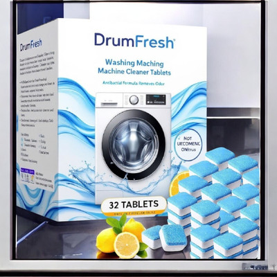 DrumFresh Maximum Power 32 Pcs Drum Cleaning Tablets for Washing Machines Dishwashing Detergent(32 Tablet)