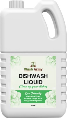 Wash Army Dishwashing Liquid, Advanced Degreasing Power, Vegan and Cruelty-free(Green) Dishwashing Detergent(5000 ml)