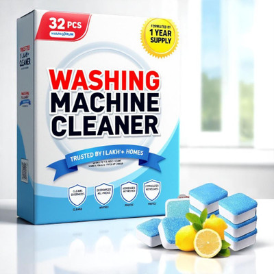 WashingDrum SmartClean Washing Machine Drum Cleaner Tablet Dishwashing Detergent(32 Tablet)