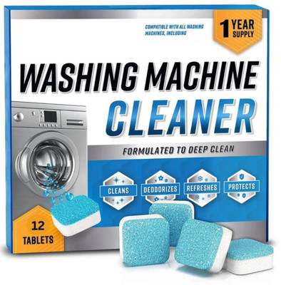 DALUCI 12 Pcs Washing Machine Tub & Drum Cleaner Tablet for Front & Top Load Machines Dishwashing Detergent(180 g)