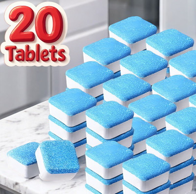 LizzNX 20 - Clean Formula Washing Machine Deep Cleaner for All Types Front Load Dishwashing Detergent(20 Tablet)