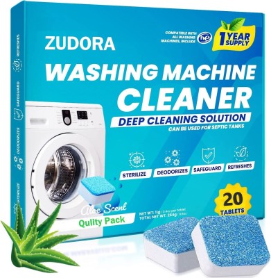 ZUDORA Washing Machine Cleaner Lemon Aeloe vera Fresh Deep Cleaning Tablets Dishwashing Detergent(20 Tablet)