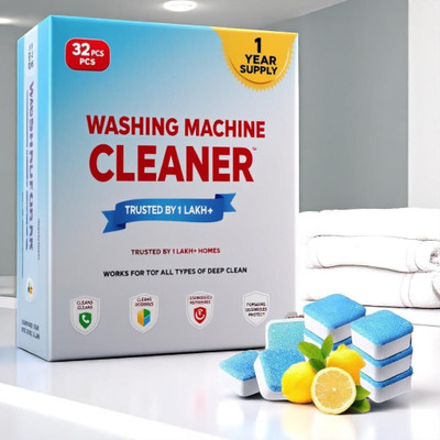 WashingDrum DualAction Washing Machine Drum Cleaner Tablet Dishwashing Detergent(32 Tablet)