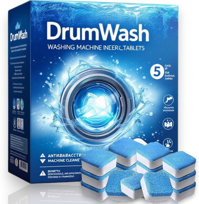 DrumFresh 32 Pcs Premium Washing Machine Cleaner Tablets | Deep Cleaning & Hygiene Dishwashing Detergent(32 Tablet)