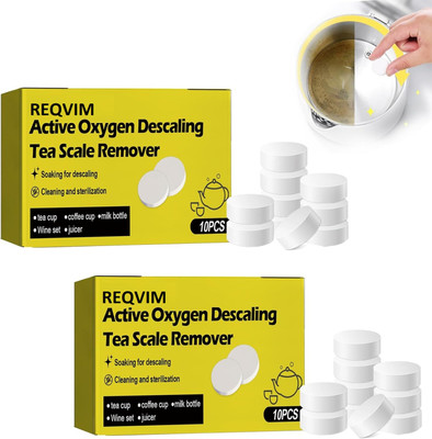 REQVIM Active Oxygen Tea Stain Remover Scale Cleaning Tea Set Cup MultiPurpose Descaler Dishwashing Detergent(10 Tablet)