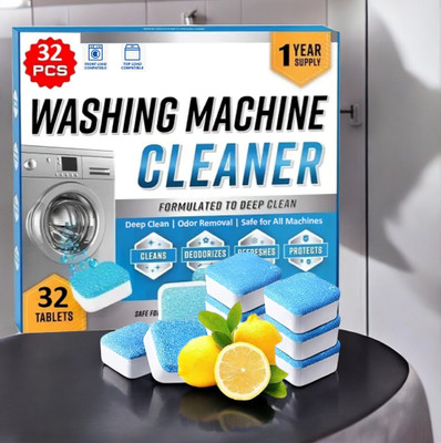 WashifyTab 32 PC Washing Machine Cleaner for Front and Top Refresher Dishwashing Detergent(32 Tablet)