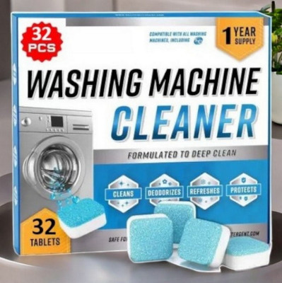 WASHPRO 32Pcs-High Quality Washing Machine Deep Cleaner for Front and Top Edge Dishwashing Detergent(32 Tablet)