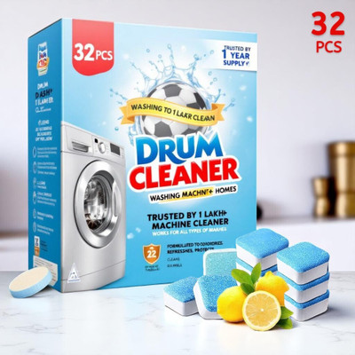 DrumFresh Washing Machine Drum Cleaner Tablets 32 Pcs Deep Clean Performance Boost Dishwashing Detergent(32 Tablet)