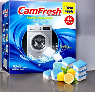 camfresh 32 PIS Washing Machine Cleaner for Front and Top Sparkle Dishwashing Detergent(32 Tablet)