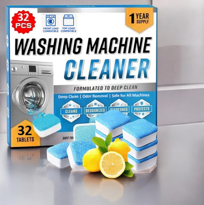 Fresin 32Pack Washing Machine Cleaner for Front and Top Shine Dishwashing Detergent(32 Tablet)
