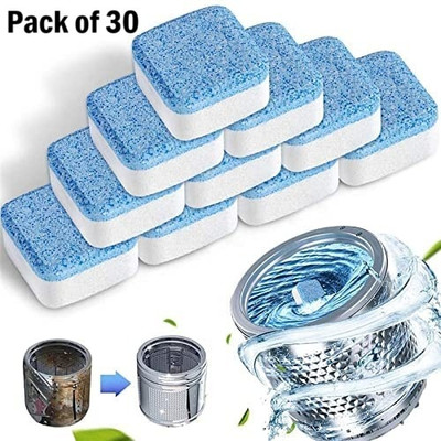 QUEENOX Tablets for All Front and Top Load Machine, Clean Inside Drum And Laundry Tub-1 Dishwashing Detergent(30 Tablet)
