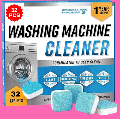 Depoff Deep Cleaning Washing Machine Tablets for Top and Front Load - 32 Count Dishwashing Detergent(32 Tablet)