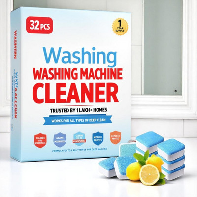 DrumWash 32 Pcs Washing Machine Drum wash Cleaning Tablets | Magic Clean ON Dishwashing Detergent(32 Tablet)