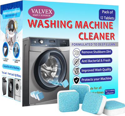 valvex Washing machine Cleaner Descaler tablets Deep Clean & Top Loader, Drum Dishwashing Detergent(12 Tablet)