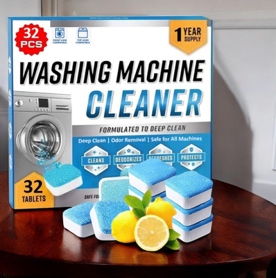 WashifyTab 32 PC Washing Machine Cleaner for Front and Top Sparkle Dishwashing Detergent(32 Tablet)