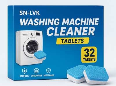 SN-LVK Washing Machine Drum Cleaner Tablets, Deep Cleaning Descaler Premium Dishwashing Detergent(32 Tablet)