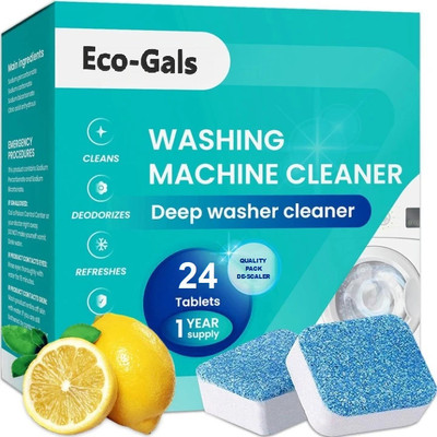 Eco-Gals Washing Machine Drum-Tub De-scaler Effervescent Deep Cleaner Tablet Dishwashing Detergent(24 Tablet)
