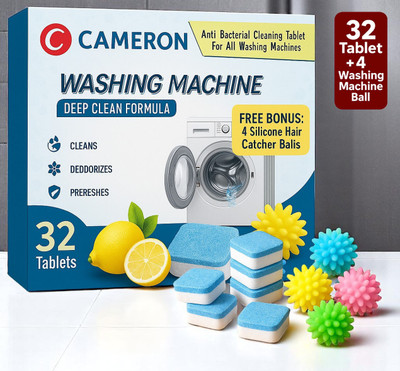 Cameron Deep Clean Washing Tablets with 4 Machine Wash Balls Dishwashing Detergent(32 Tablet)