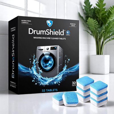 DrumShield Washing Machine Drum Cleaner Tablet Deep Clean Quick Smart Dishwashing Detergent(32 Tablet)
