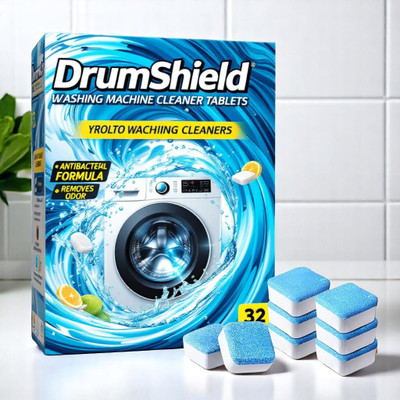 DrumShield Washing Machine Drum Cleaner Tablet Deep Clean Smart Sparkle Dishwashing Detergent(32 Tablet)