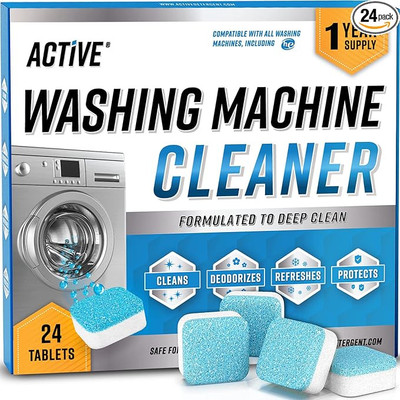 PICKSTOCK Washing Machine Cleaning Tablets – Deep Cleaner & Descaler (Pack of 24) Dishwashing Detergent(24 Tablet)