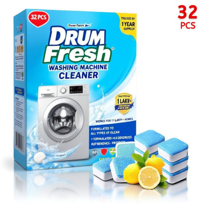 DrumFresh Washing Machine Cleaner 32 Tabs Odor Control for Drum Care Dishwashing Detergent(32 Tablet)