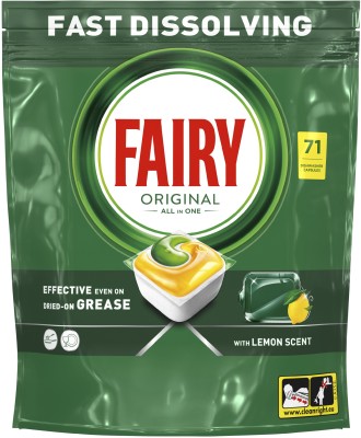 Fairy Original All In One 71 Tablet Lemon Dishwashing Detergent(71 Tablet)