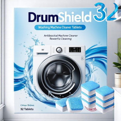DrumShield Washing Machine Drum Cleaner Tablet Deep Clean Smart Smart Dishwashing Detergent(32 Tablet)