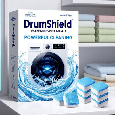 DrumShield Washing Machine Drum Cleaner Tablet Deep Clean Smart Drop Dishwashing Detergent(32 Tablet)