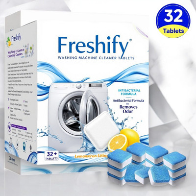 Freshify washing machine cleaner tablet drum clean powerful action Dishwashing Detergent(32 Tablet)