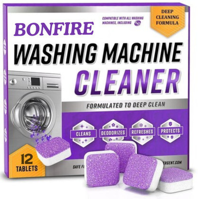 Bonfire Top/Front-loading Washing machine cleaner tablets Dishwashing Detergent(12 Tablet)
