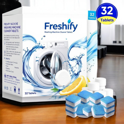Freshify washing machine cleaner tablet heavy duty advanced Dishwashing Detergent(32 Tablet)