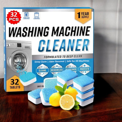 WashifyTab 32 PC Washing Machine Cleaner for Front and Top Ultra Dishwashing Detergent(32 Tablet)