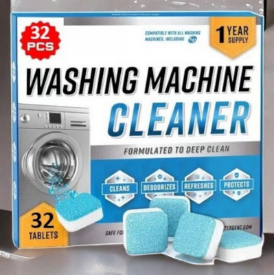 DrumFresh 32Pcs High Quality Washing Machine Top Load Use Tabs Detergent Powder (Lemon)(32 g)