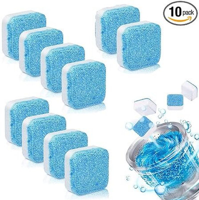 KRISHNA VARIETY HUB Washing Machine Deep Cleaner|Descaling Powder Tablet for Front & Top Load Dishwashing Detergent(10 Tablet)