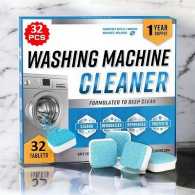 WASHPRO 32Pcs-Washing Machine Cleaner for Front and Top Guard Dishwashing Detergent(32 Tablet)