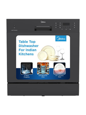 Midea MDWTT0802D(B)IN Free Standing 8 Place Settings Dishwasher