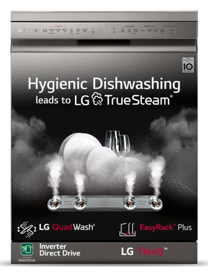 LG DFB424FP Free Standing 14 Place Settings Intensive Kadhai Cleaning| No Pre-rinse Required Dishwasher