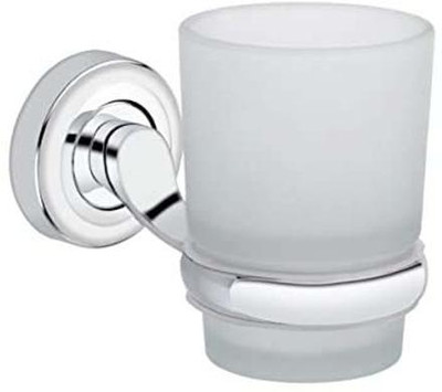 QUXOZO Aluminium, Glass, Stainless Steel Toothbrush Holder(Silver, Wall Mount)