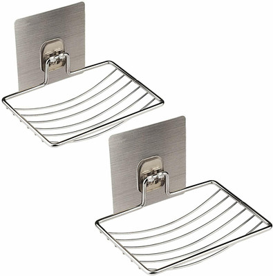 Euxial Soap Dish For Shower Bar Soap Holder(Silver)