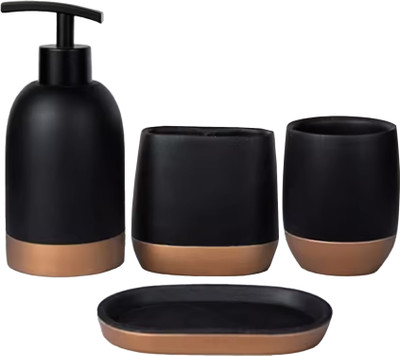The Better Home 4 Pcs Polyresin Bathroom Accessories Set Moisture Resistant Scratch Proof Polyresin Bathroom Set(Pack of 4)