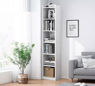 Callas BR-07-White- Engineered Wood Open Book Shelf(Finish Color - White, DIY(Do-It-Yourself))